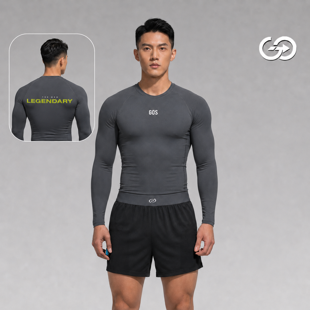 Áo thể thao nam GOS Legendary Long Sleeve S24 - Thun Giấy Siêu Co Giãn | Tôn Cơ Bắp