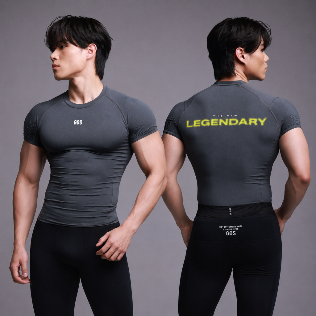 Áo thể thao nam GOS LEGENDARY Tee S24 – Thun Giấy Siêu Co Giãn | Tôn Cơ Bắp