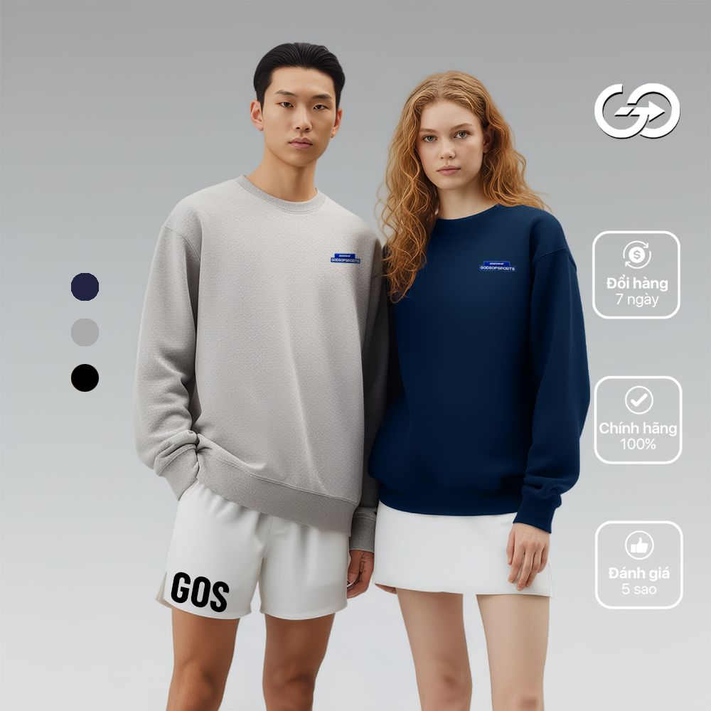Áo Sweater Unisex GOS Renzo S23 – Form Rộng Thời Trang Nam Nữ