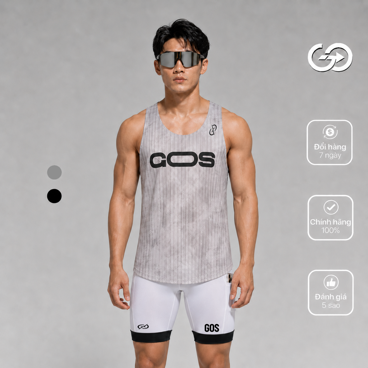 Áo Chạy Bộ Thể Thao Nam GOS VELO S24 – Siêu Nhẹ, Siêu Thoáng