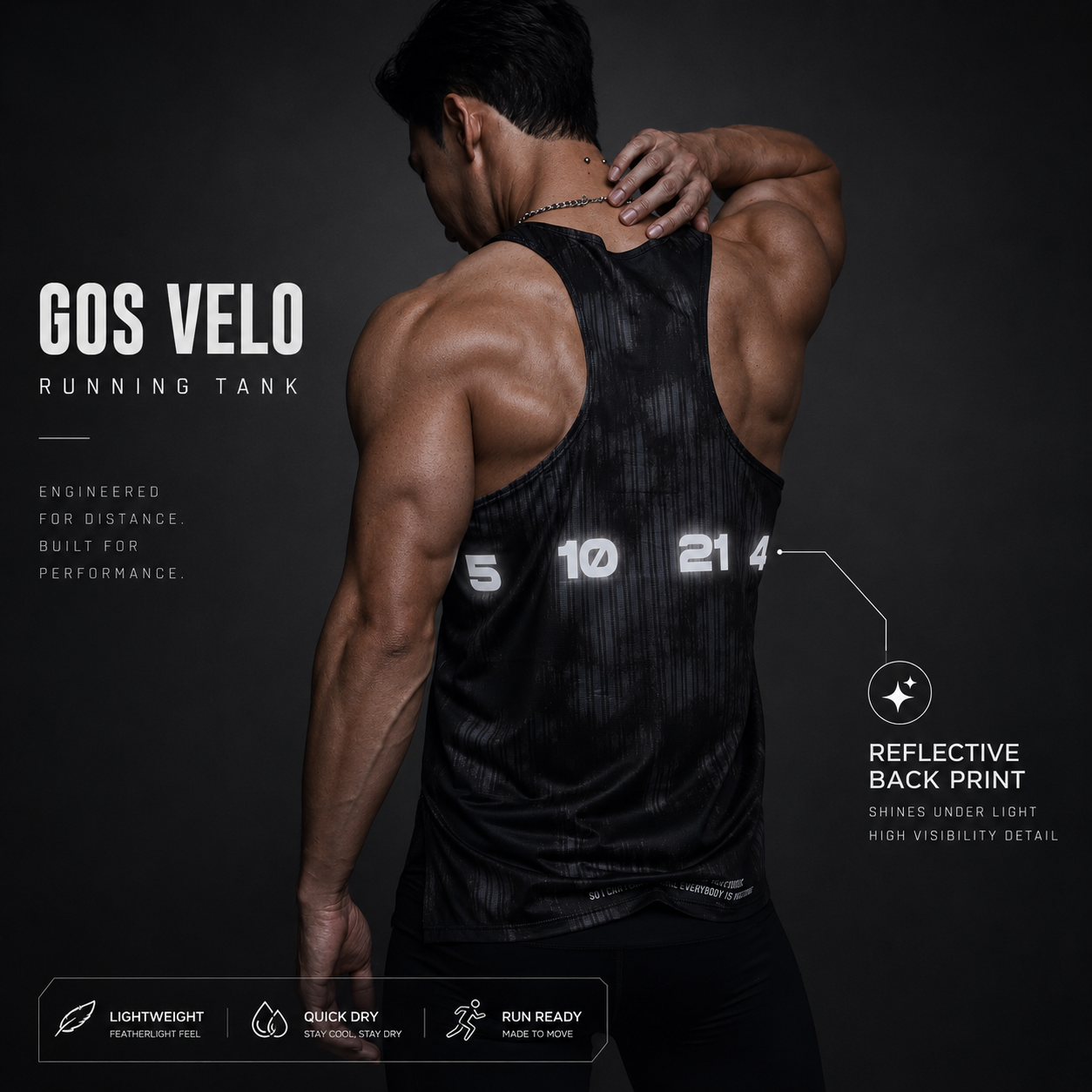 Áo Chạy Bộ Thể Thao Nam GOS VELO S24 – Siêu Nhẹ, Siêu Thoáng