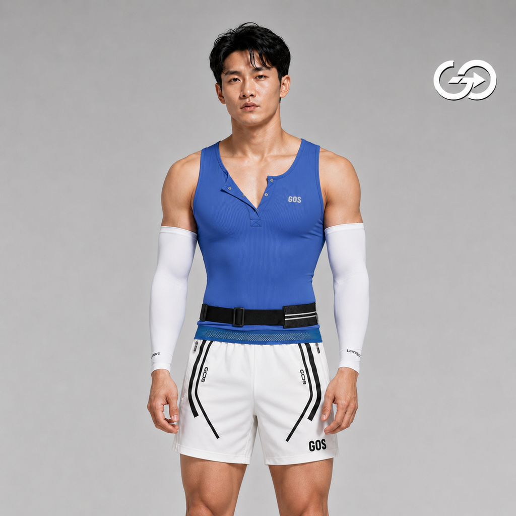 Áo thể thao ba lỗ cúc bấm GOS Snap Pack S24 Siêu Ôm