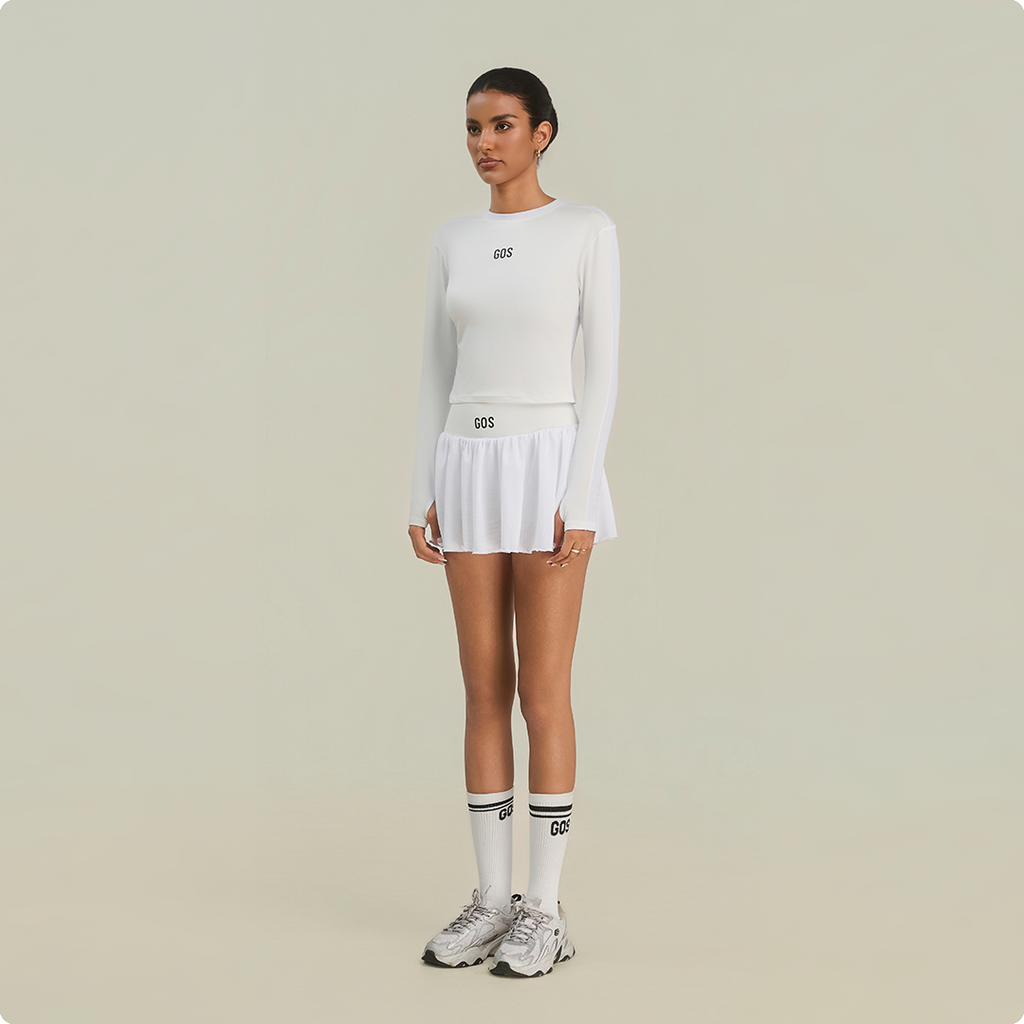 Áo dài tay thể thao nữ GOS Classic Longsleeves Girlsofsports | Dáng croptop có xỏ ngón tiện lợi Tập Gym Yoga Tennis Đạp Xe