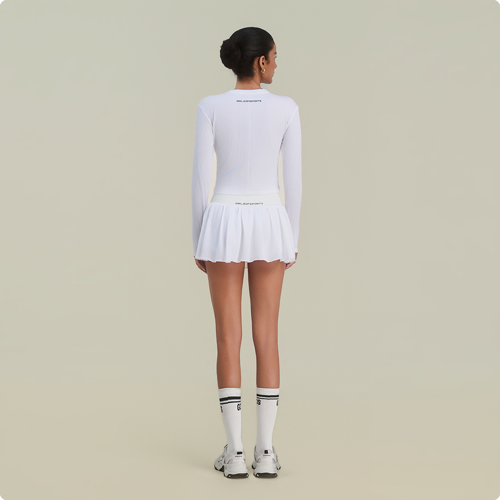 Áo dài tay thể thao nữ GOS Classic Longsleeves Girlsofsports | Dáng croptop có xỏ ngón tiện lợi Tập Gym Yoga Tennis Đạp Xe