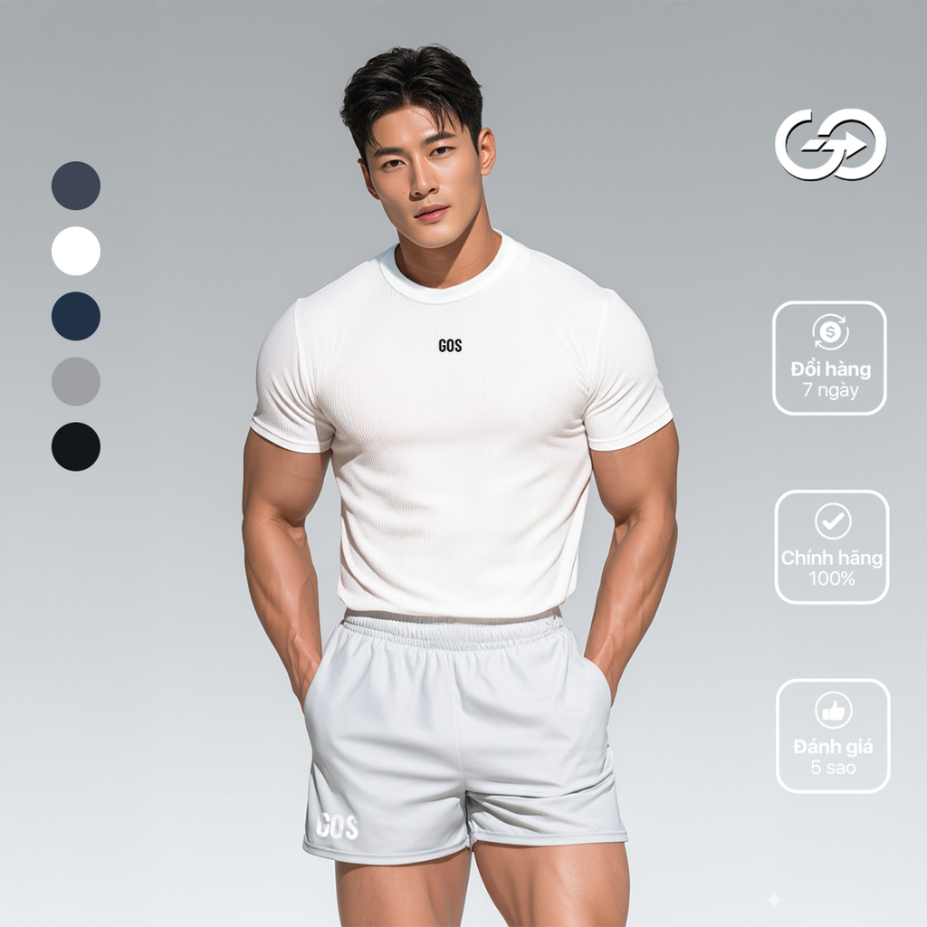 Áo thun thể thao GOS CleanFit S22 | Form Thể Thao Hiện Đại, Thoáng Mát Mỗi Ngày