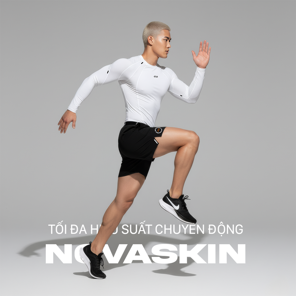 Áo thể thao dài tay GOS NovaSkin S22 (SIÊU ÔM) | Compression Fit Tôn Cơ Bắp & Định Hình Cơ Thể