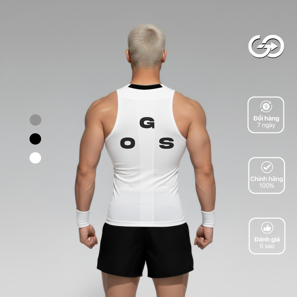Áo ba lỗ thể thao GOS Avion S22 (SIÊU ÔM VÙNG EO) | Tanktop Compression Tôn Dáng Chữ V