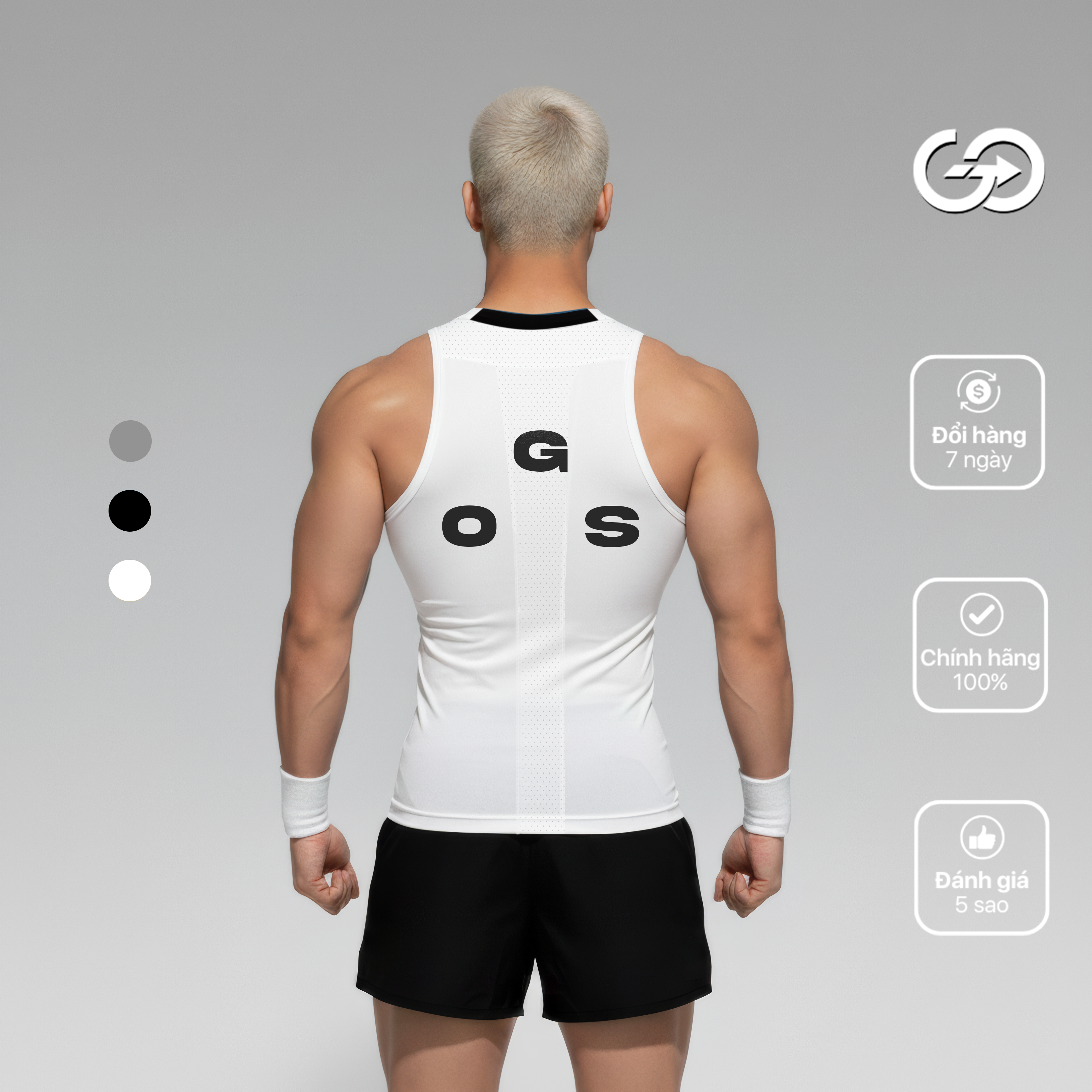 Áo ba lỗ thể thao GOS Avion S22 (SIÊU ÔM VÙNG EO) | Tanktop Compression Tôn Dáng Chữ V