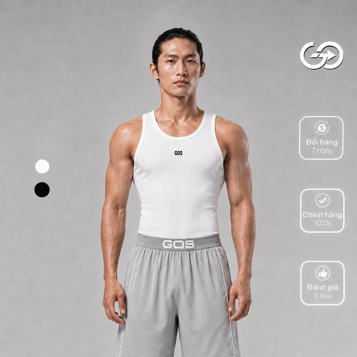 Áo Ba Lỗ Thể Thao GOS BodyRib E2 – Siêu Ôm Tôn Dáng