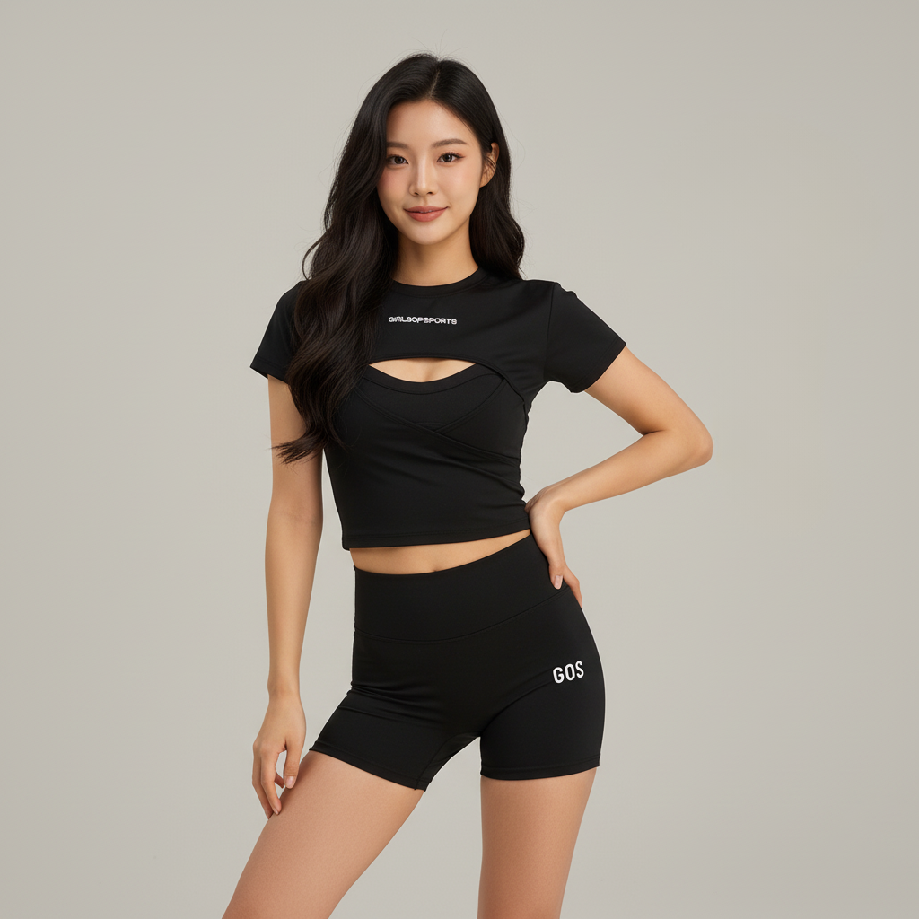Áo khoác thể thao GOS Ribbon Wrap Top ngắn tay mặc 2 mặt cột dây Girlsofsports | Tập Gym Yoga Pilates