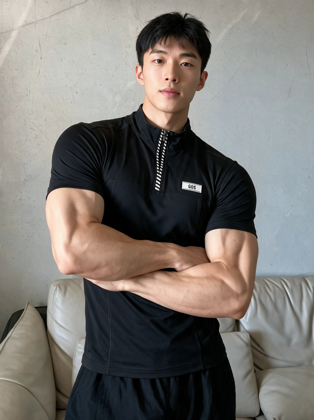 Áo thể thao nam kéo khoá GOS Apex S24
