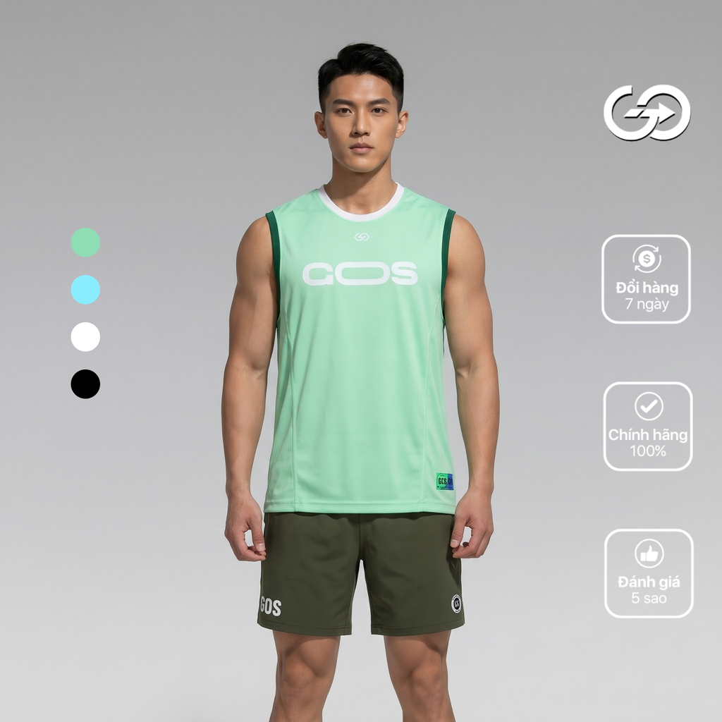 Áo thể thao ba lỗ phom rộng GOS Loki S23 | Thoải mái - Thoáng khí - Tôn dáng