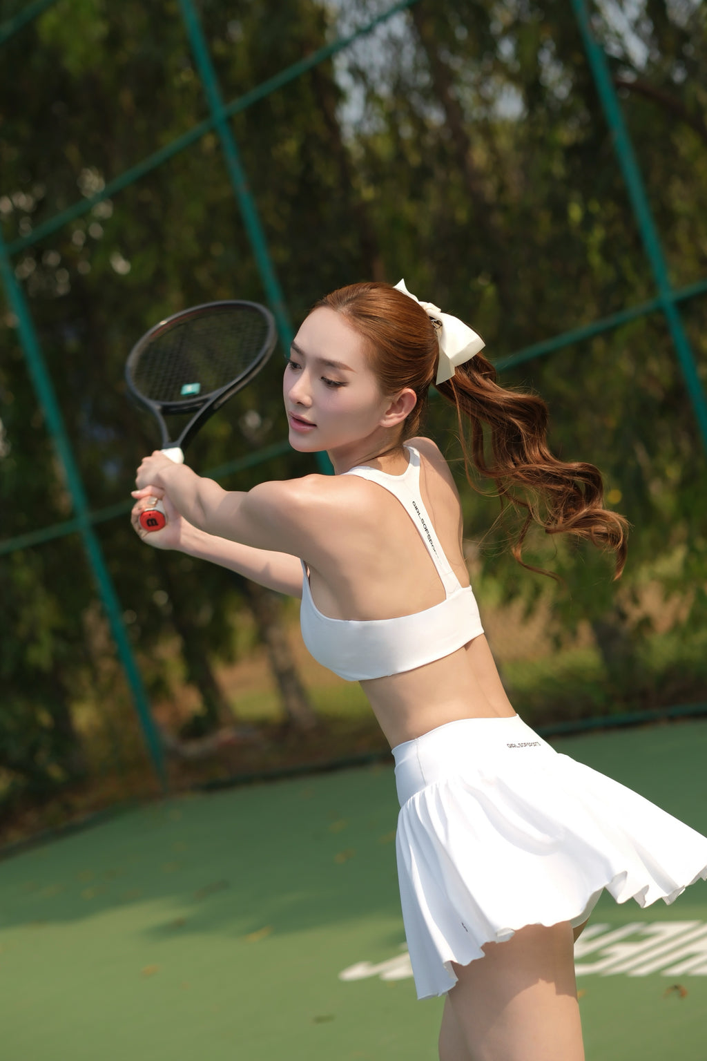[TĂNG 1 SIZE] Chân váy xoè nữ GOS Sway Skirt Girlsofsports có quần bảo hộ | Pickleball Tennis Cầu Lông