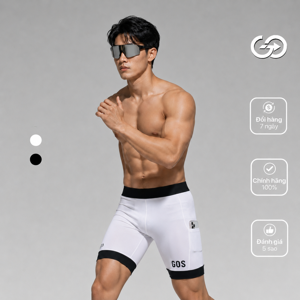 Quần Legging Thể Thao Nam GOS Legging Colorline S24 – Ôm Chuẩn Cơ Bắp, Tăng Tốc Mọi Chuyển Động