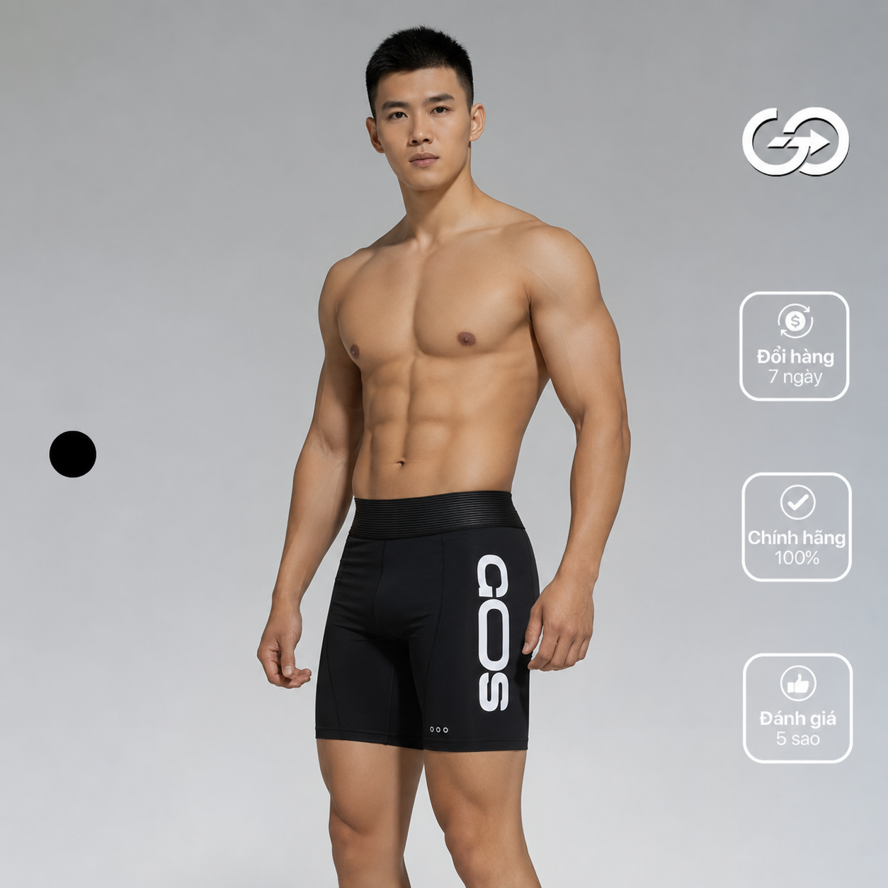 Quần Thể Thao Nam GOS Legging Rib Mini S24 – Một Chiếc Quần, Hai Hiệu Năng: Gym & Swim