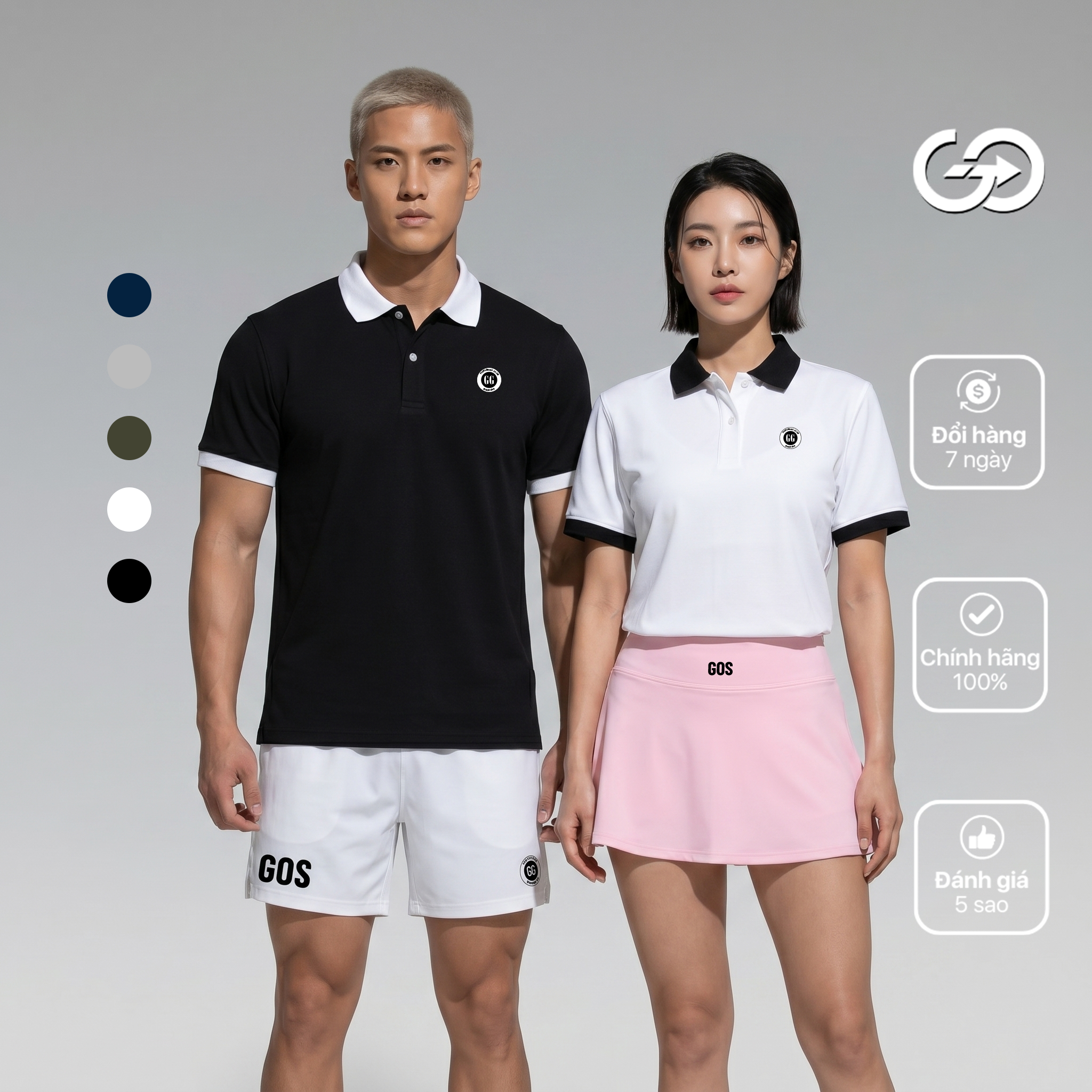 Áo Polo thể thao Pickleball GOS MARCO S23 | Thoáng Mát - Lịch Lãm - Linh Hoạt