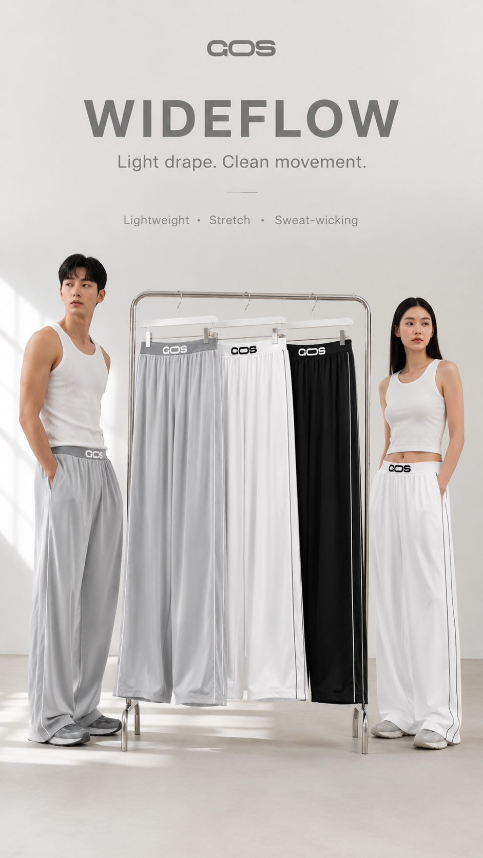 Quần Dài Thể Thao Nam GOS WideFlow – Form Suông Rộng Thời Thượng, Thoải Mái Mọi Chuyển Động