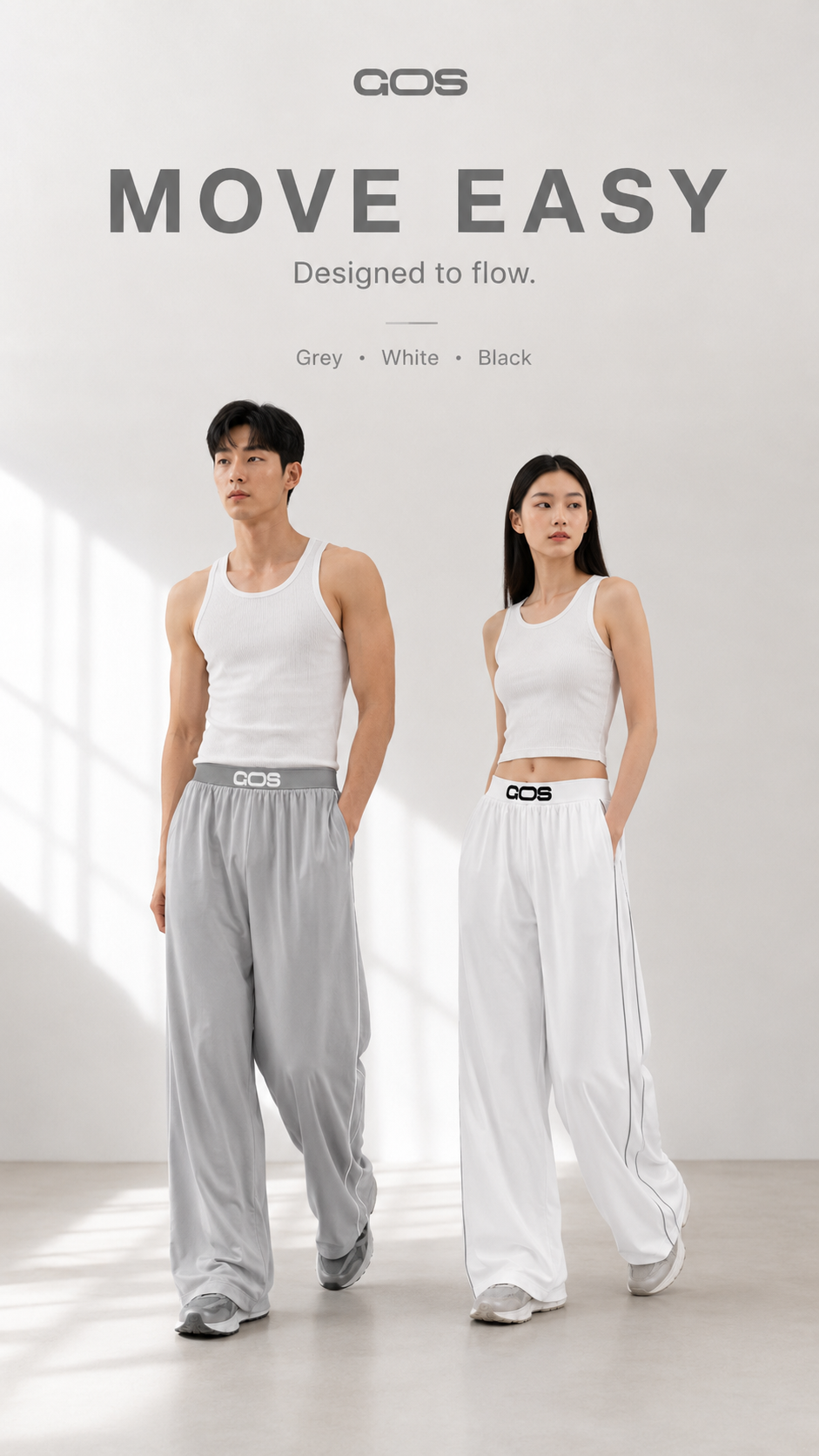 Quần Dài Thể Thao Nam GOS WideFlow – Form Suông Rộng Thời Thượng, Thoải Mái Mọi Chuyển Động