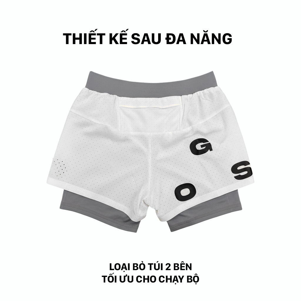 Quần thể thao chạy bộ GOS Terra S22 | 2 Lớp Chuyên Chạy Bộ, Siêu Nhẹ & Thoáng Khí
