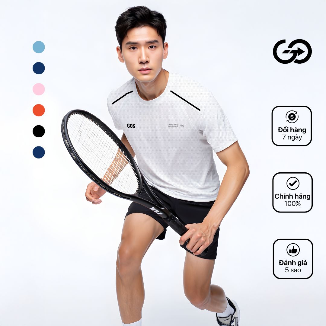 Áo thể thao Pickleball/Gym GOS FlexForm S21 (Ngắn Tay) | Siêu Thoáng Khí, Nhanh Khô, Chuẩn Thể Thao Đa Năng