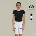 Áo ngắn tay GOS Soft Tee thun gân thể thao nữ cổ tròn Girlsofsports | Dáng ôm co giãn Tập Gym Yoga Pilates