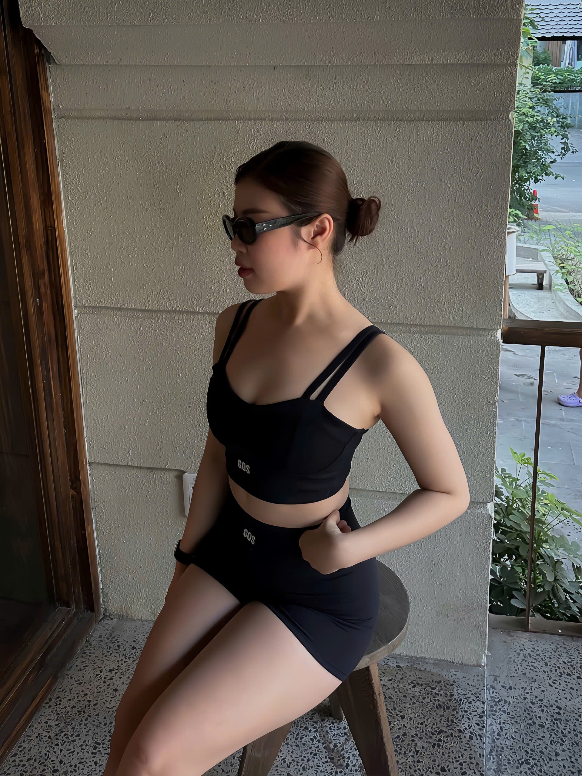 Áo Bra thể thao nữ GOS Vera Bra 2 Dây mảnh phối lưới nâng v2 có mút Girlsofsports | Tập Gym Yoga Pilates